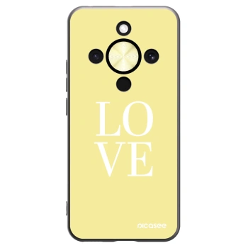 Picasee crna silikonska maskica za Honor Magic8 Lite 5G - Love