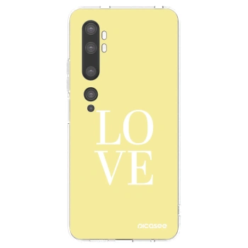 Picasee silikonska prozirna maskica za Xiaomi Mi Note 10 (Pro) - Love