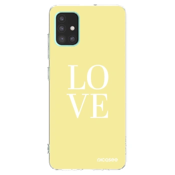 Picasee silikonska prozirna maskica za Samsung Galaxy A51 A515F - Love