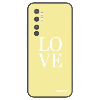 Picasee crna silikonska maskica za Xiaomi Mi Note 10 Lite - Love