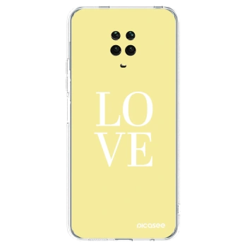 Picasee silikonska prozirna maskica za Xiaomi Redmi Note 9S - Love