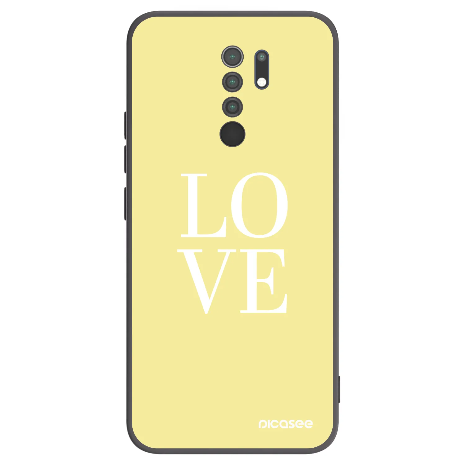 Picasee crna silikonska maskica za Xiaomi Redmi 9 - Love