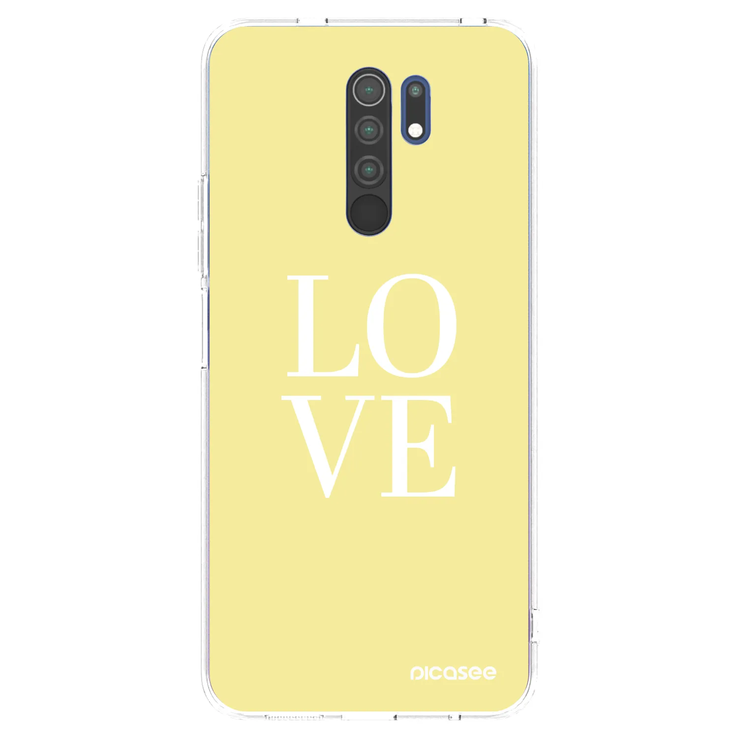 Picasee silikonska prozirna maskica za Xiaomi Redmi 9 - Love