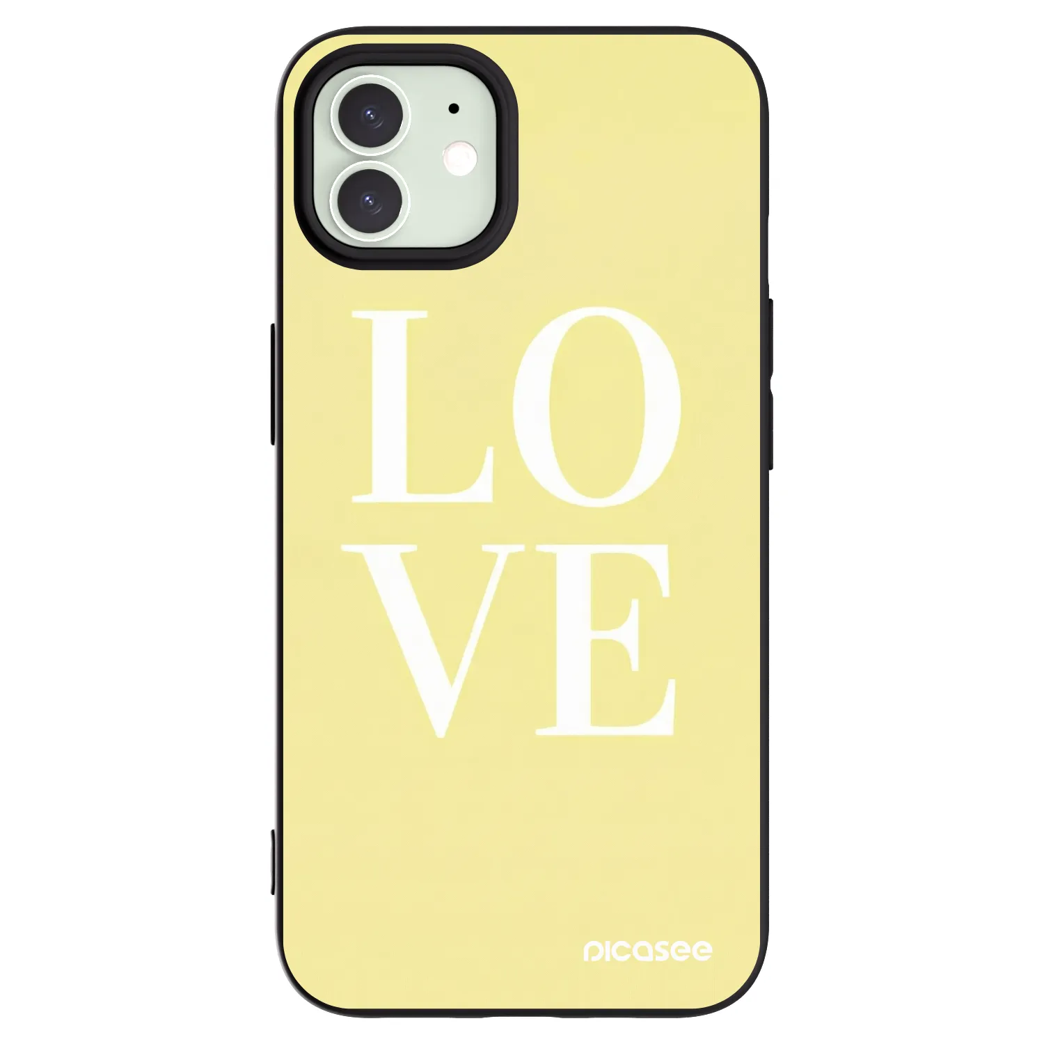 Picasee crna silikonska maskica za Apple iPhone 12 - Love