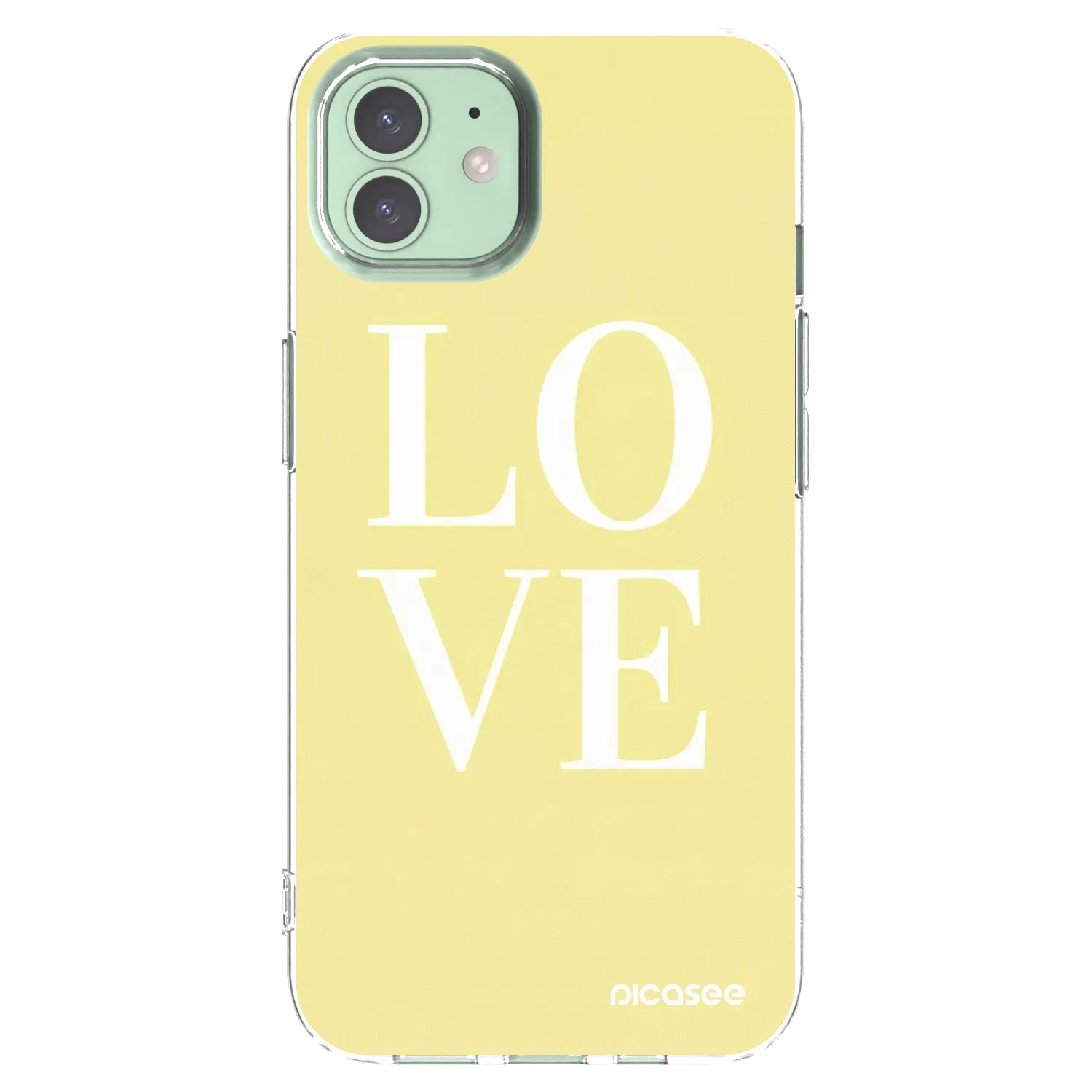 Picasee silikonska prozirna maskica za Apple iPhone 12 - Love