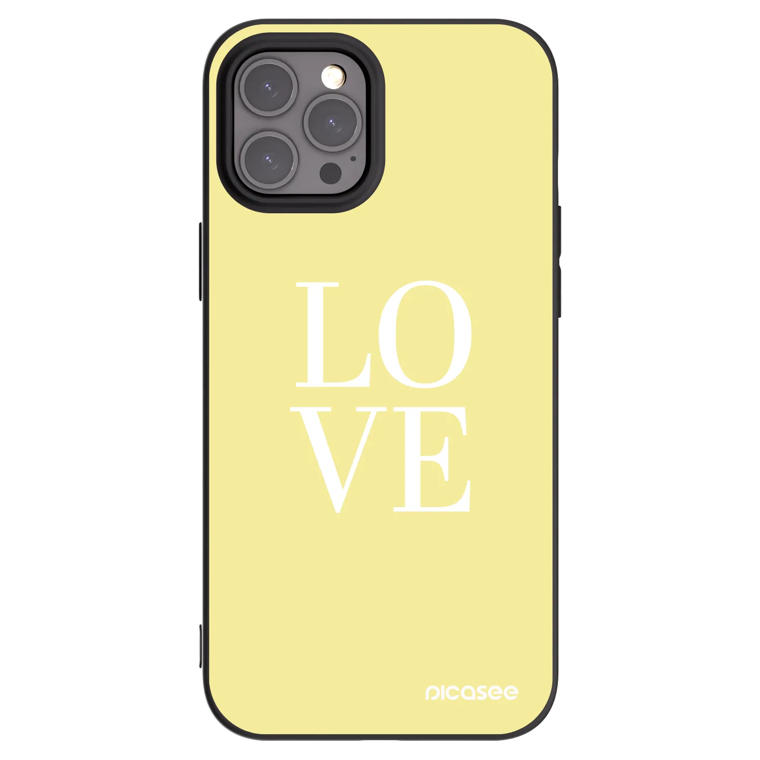 Picasee crna silikonska maskica za Apple iPhone 12 Pro Max - Love