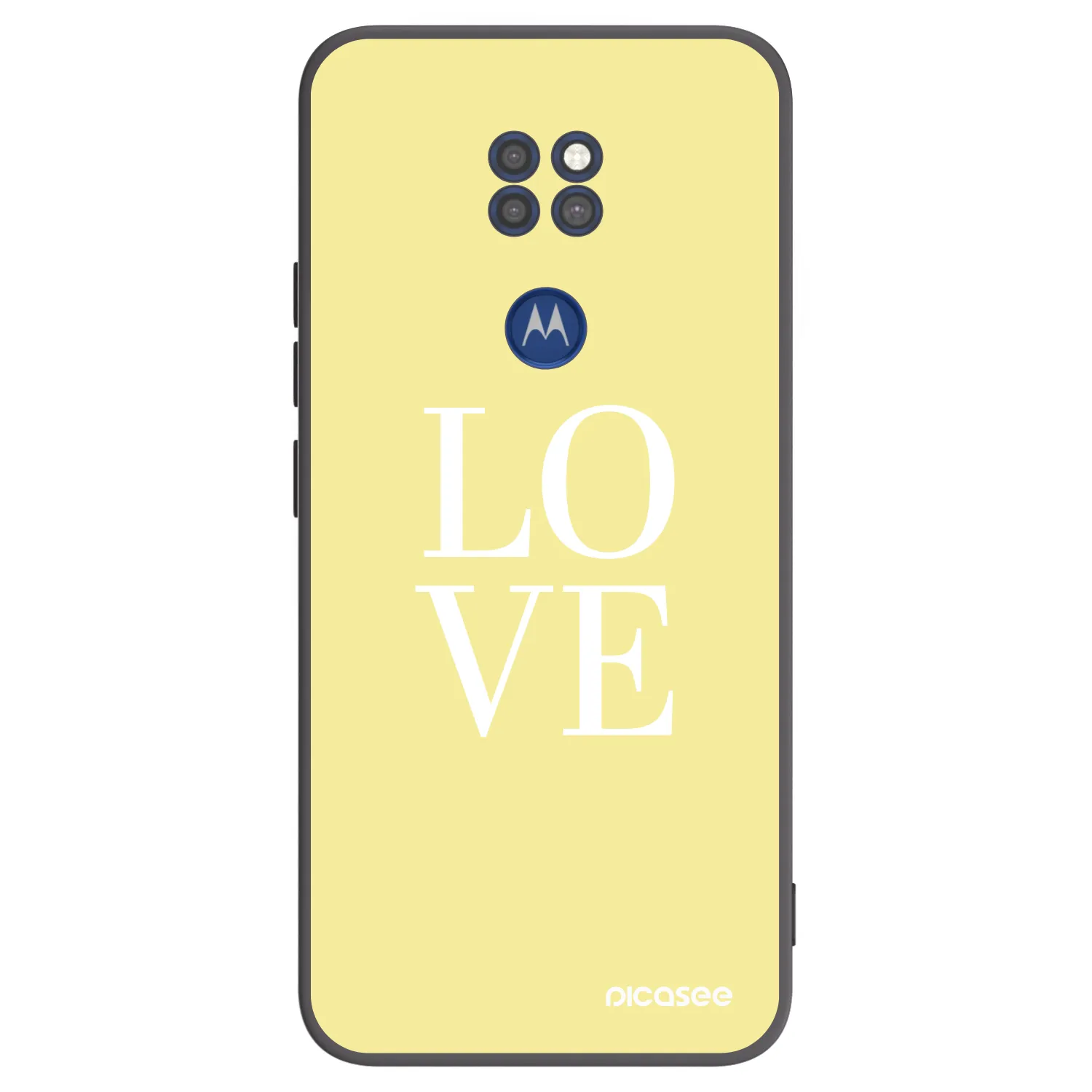 Picasee crna silikonska maskica za Motorola Moto G9 Play - Love