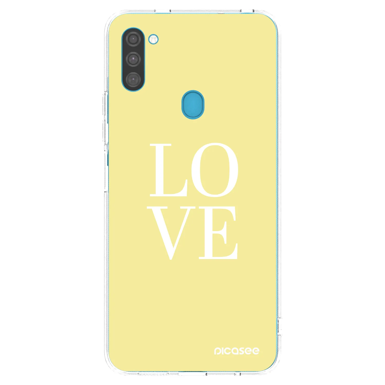 Picasee silikonska prozirna maskica za Samsung Galaxy M11 - Love