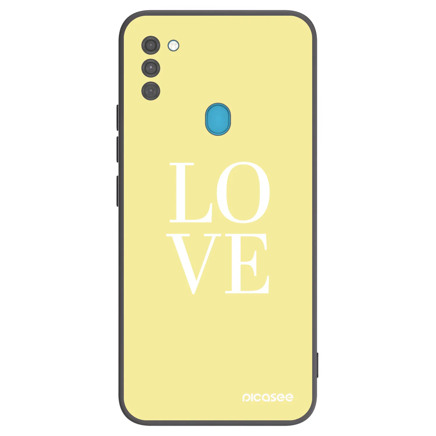 Picasee crna silikonska maskica za Samsung Galaxy M11 - Love