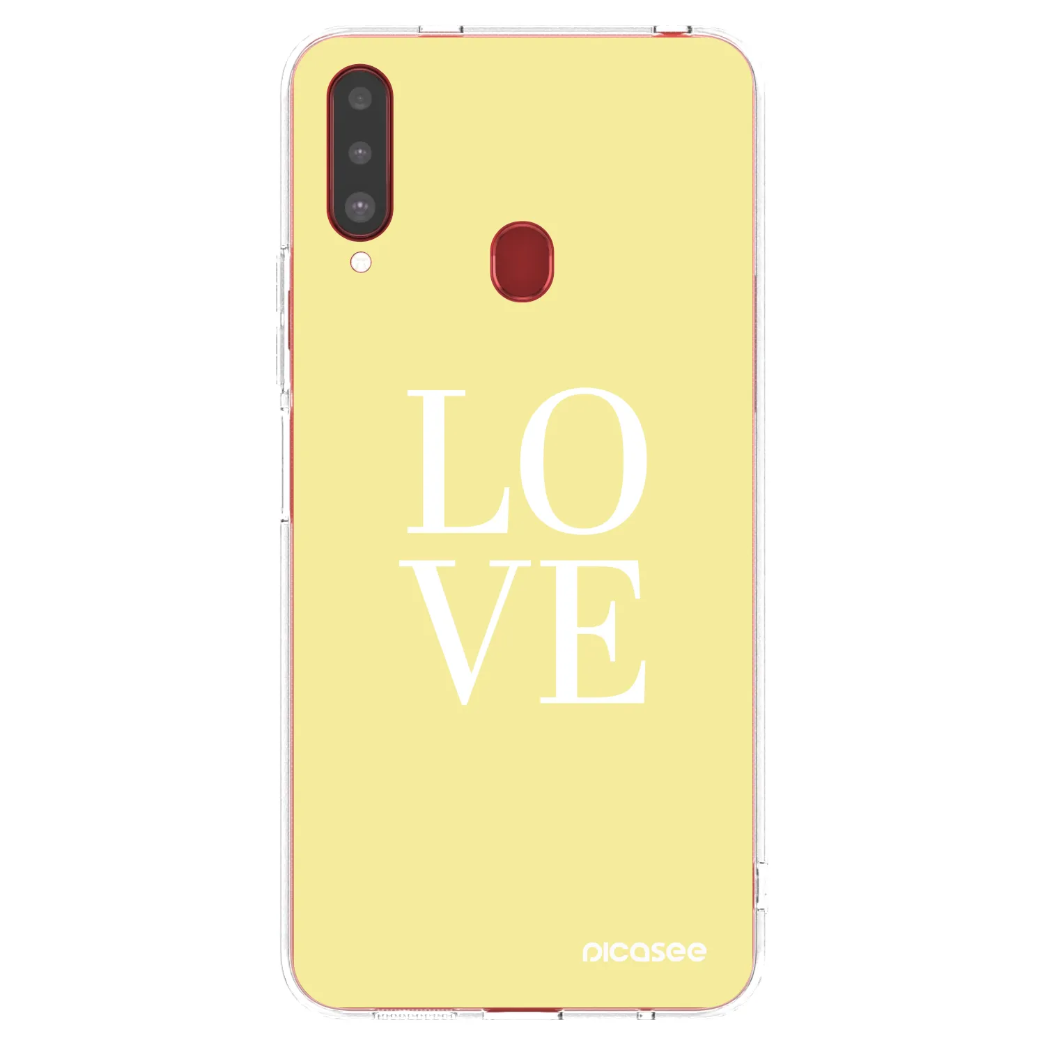 Picasee silikonska prozirna maskica za Samsung Galaxy A20s - Love