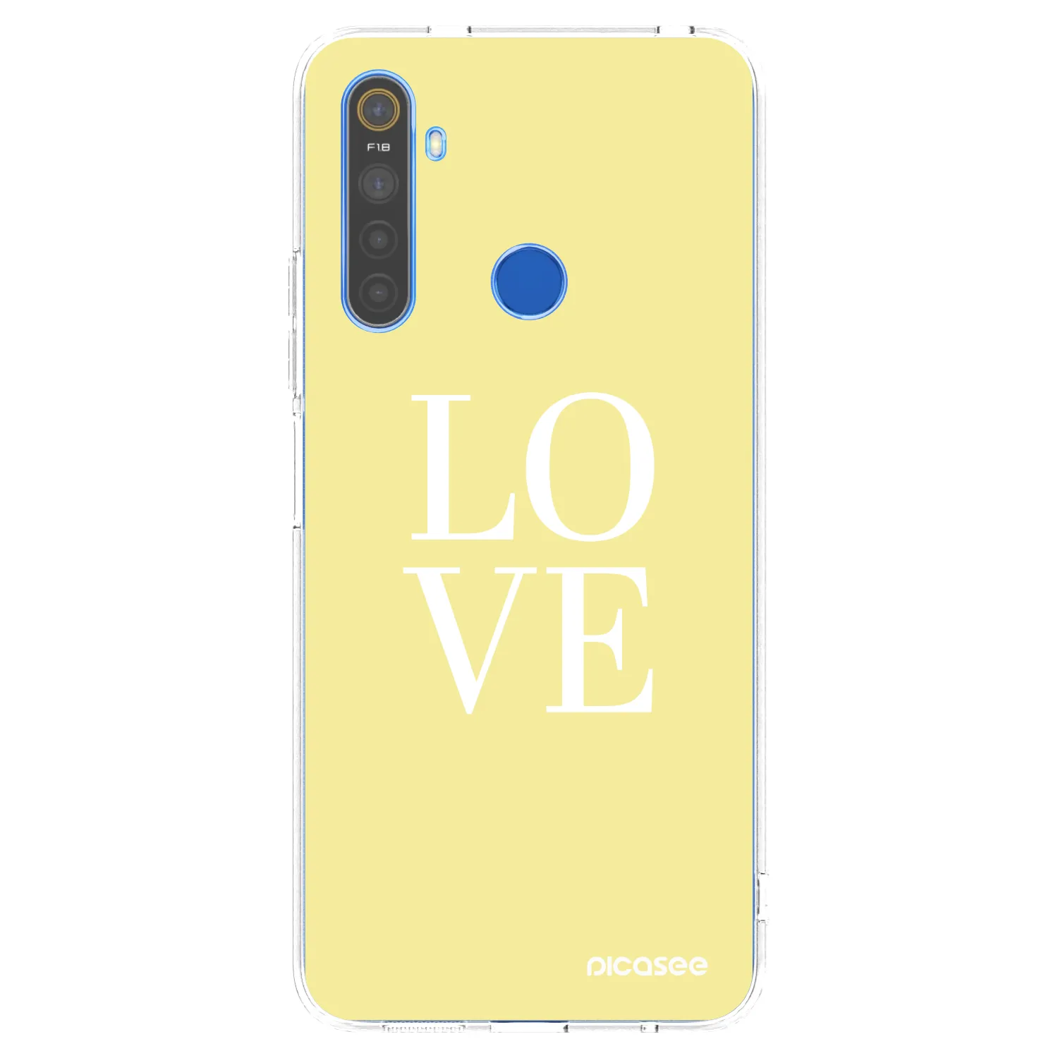 Picasee silikonska prozirna maskica za Realme 5 - Love
