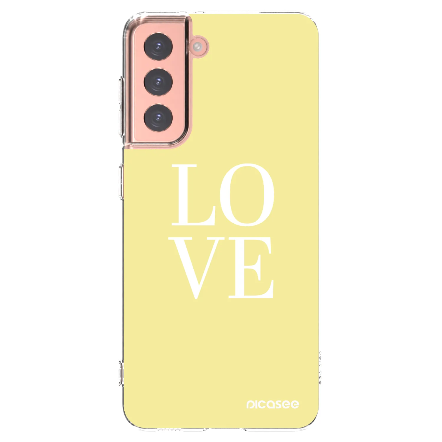 Picasee silikonska prozirna maskica za Samsung Galaxy S21 5G G991B - Love