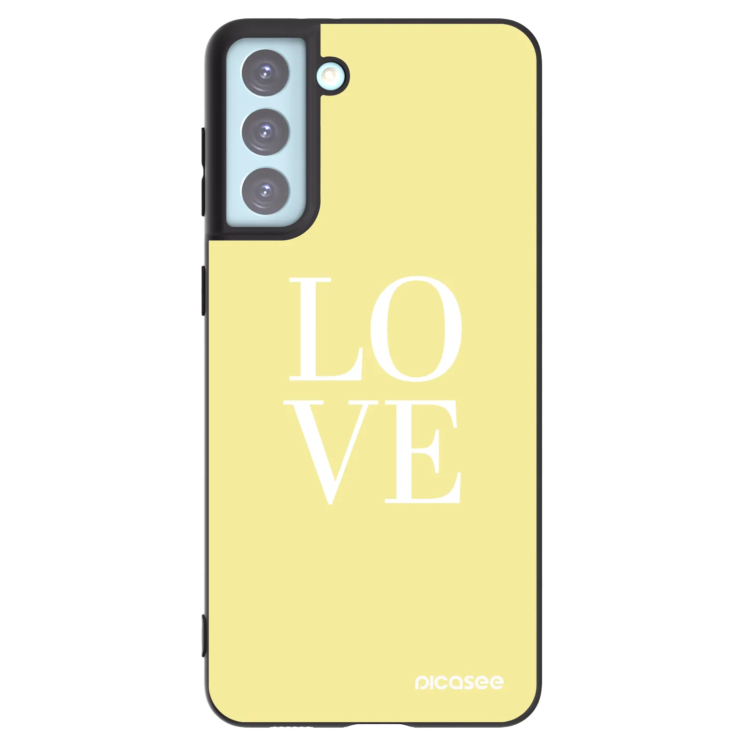 Picasee crna silikonska maskica za Samsung Galaxy S21+ 5G G996F - Love