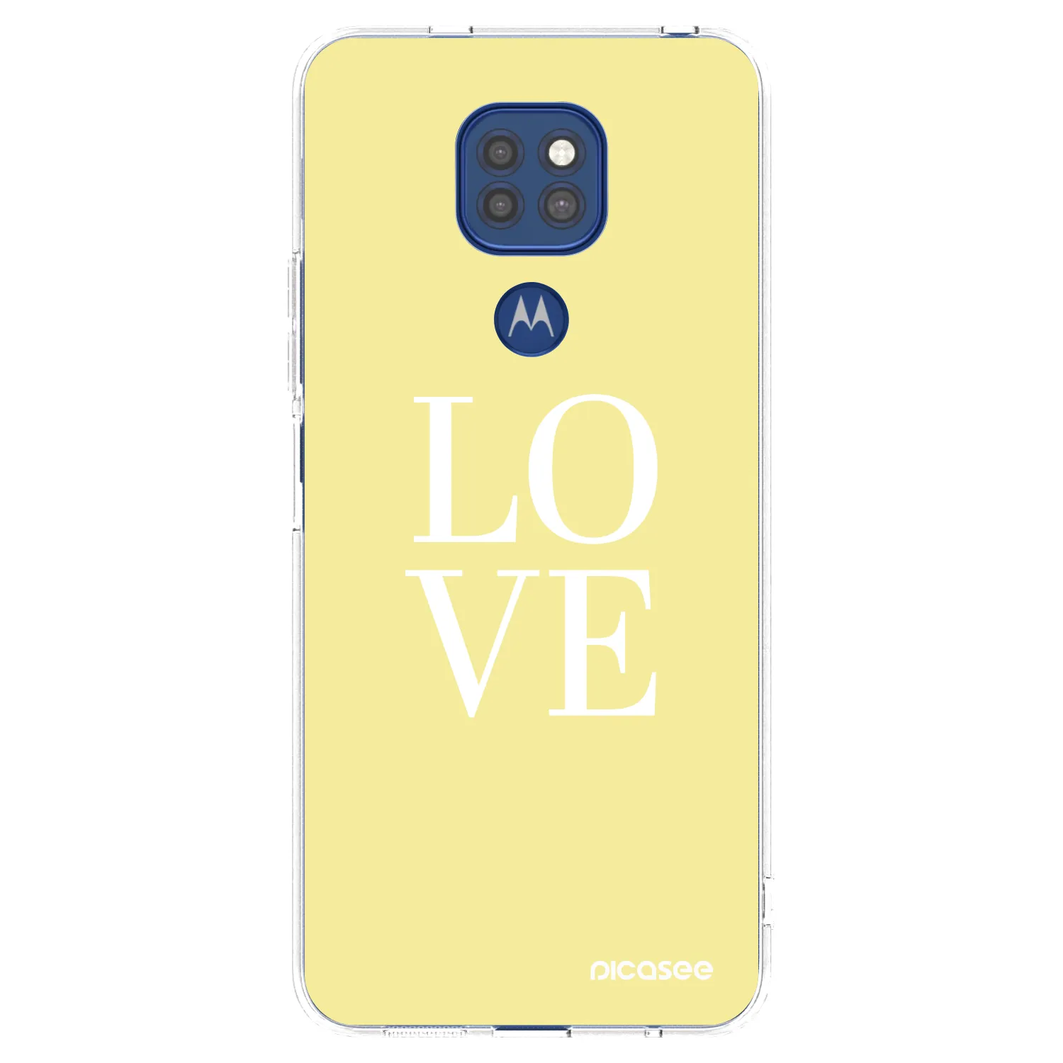 Picasee silikonska prozirna maskica za Motorola Moto G9 Play - Love