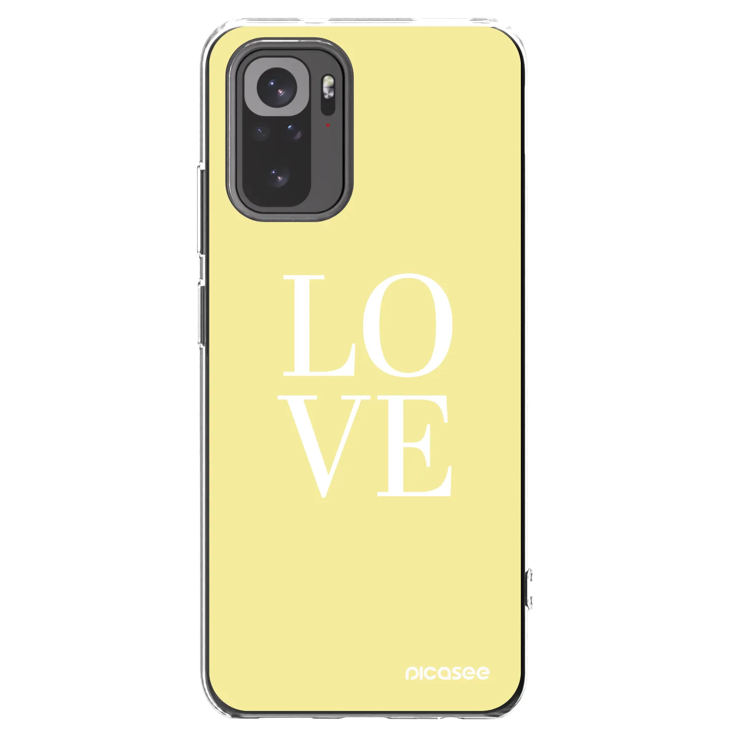 Picasee silikonska prozirna maskica za Xiaomi Redmi Note 10 - Love