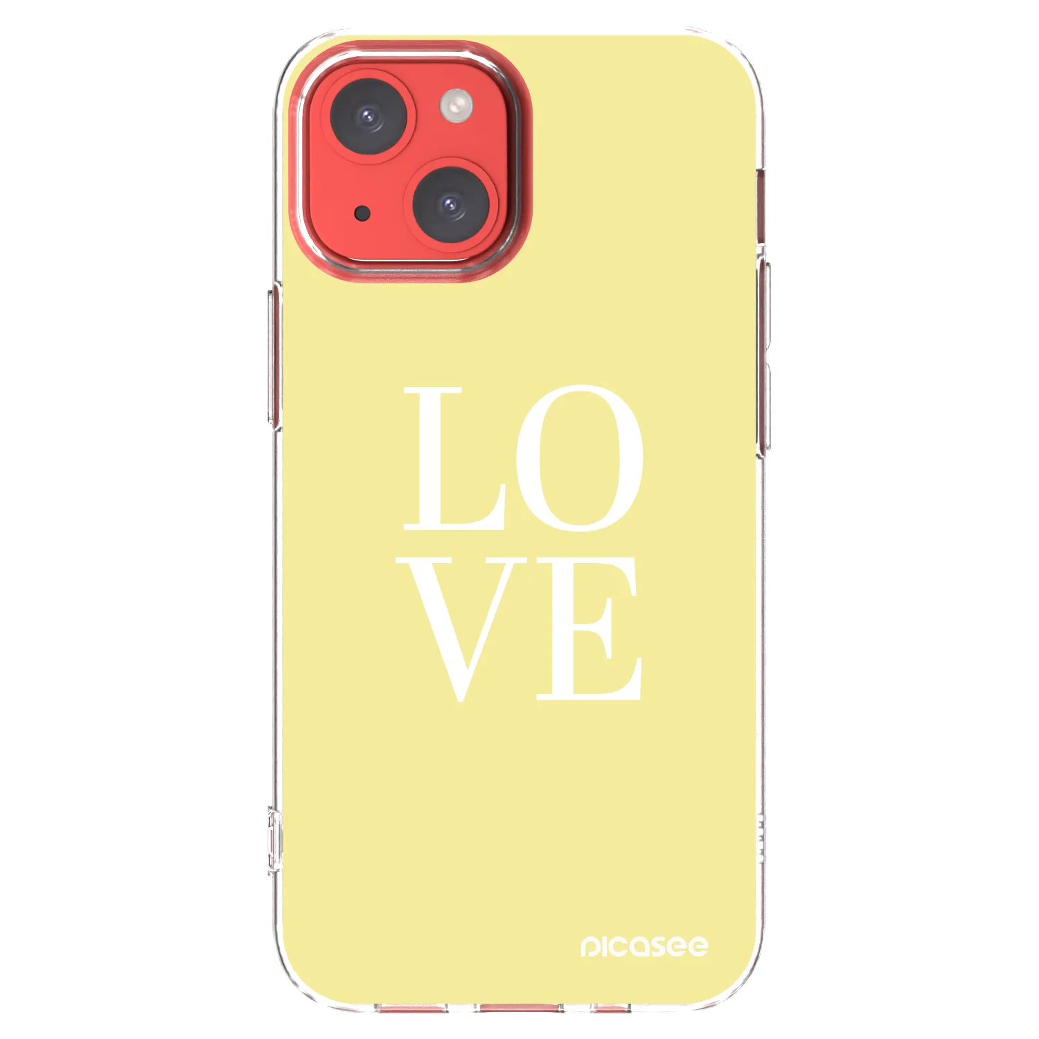 Picasee silikonska prozirna maskica za Apple iPhone 13 mini - Love