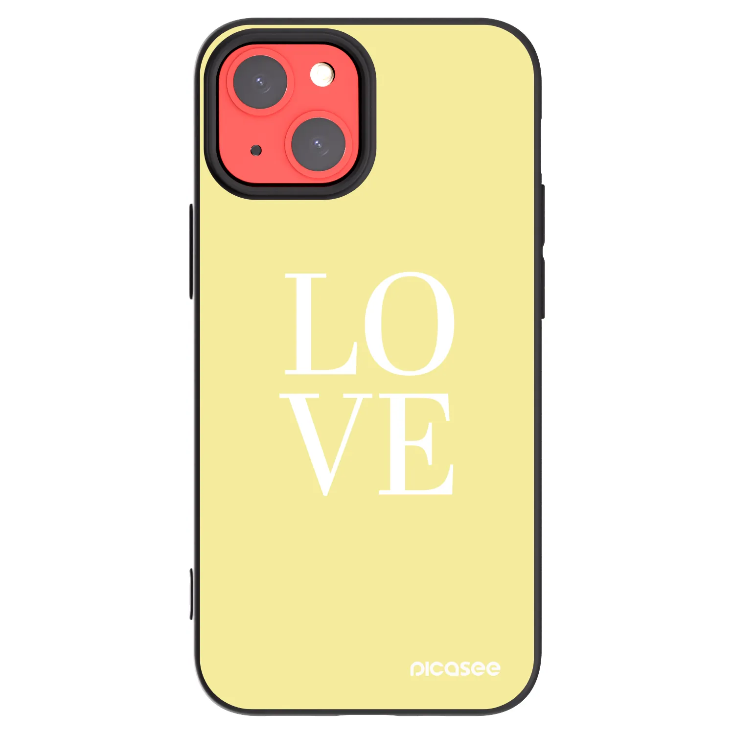 Picasee crna silikonska maskica za Apple iPhone 13 mini - Love