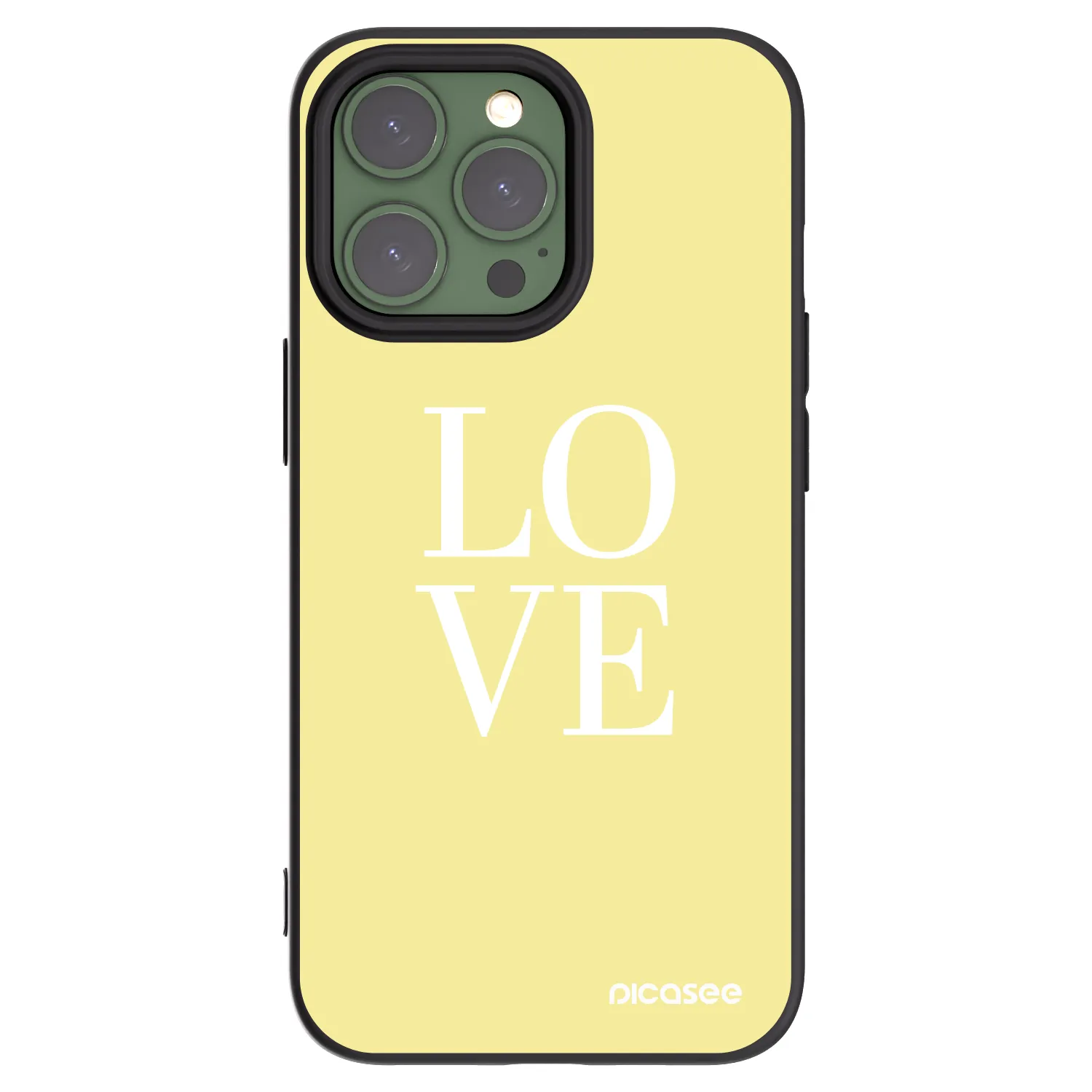 Picasee crna silikonska maskica za Apple iPhone 13 Pro - Love