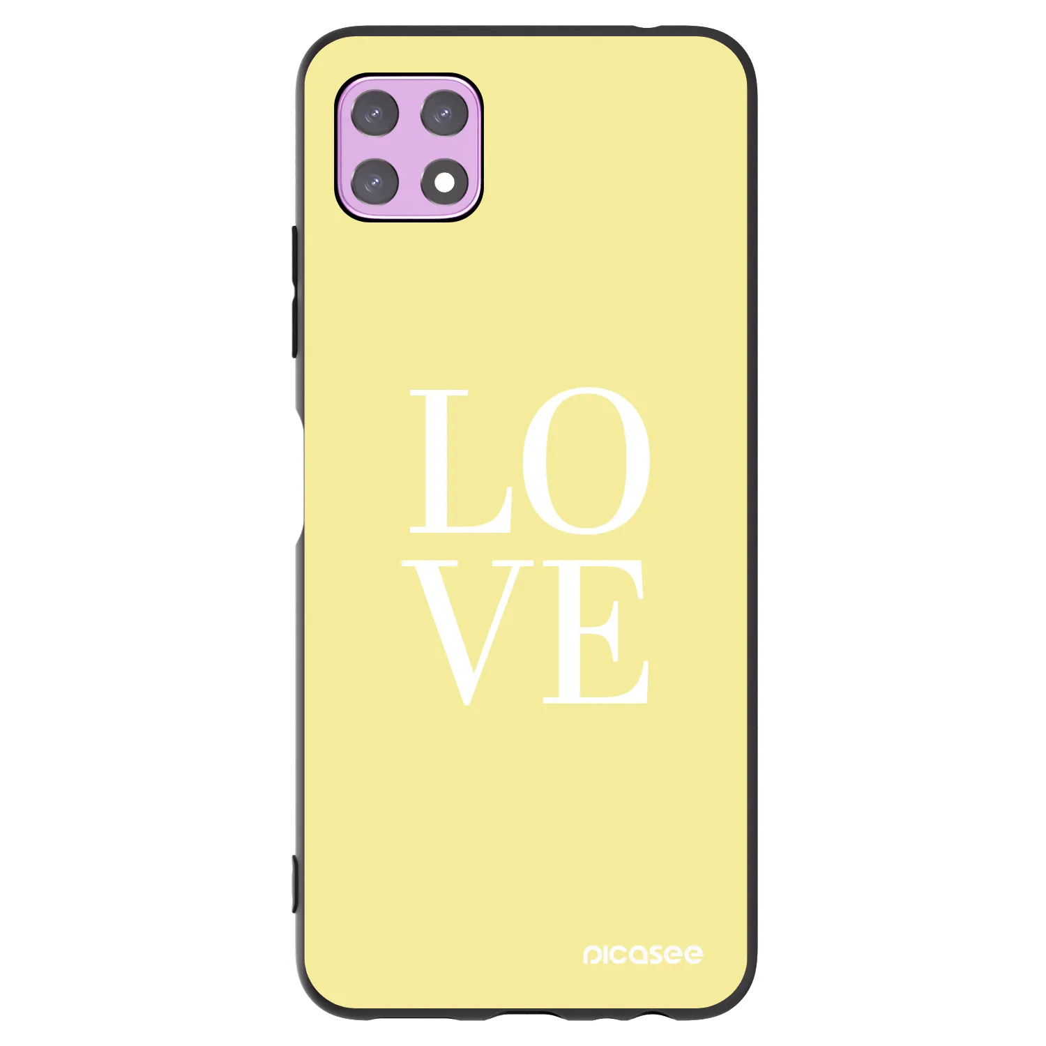 Picasee crna silikonska maskica za Samsung Galaxy A22 A226B 5G - Love