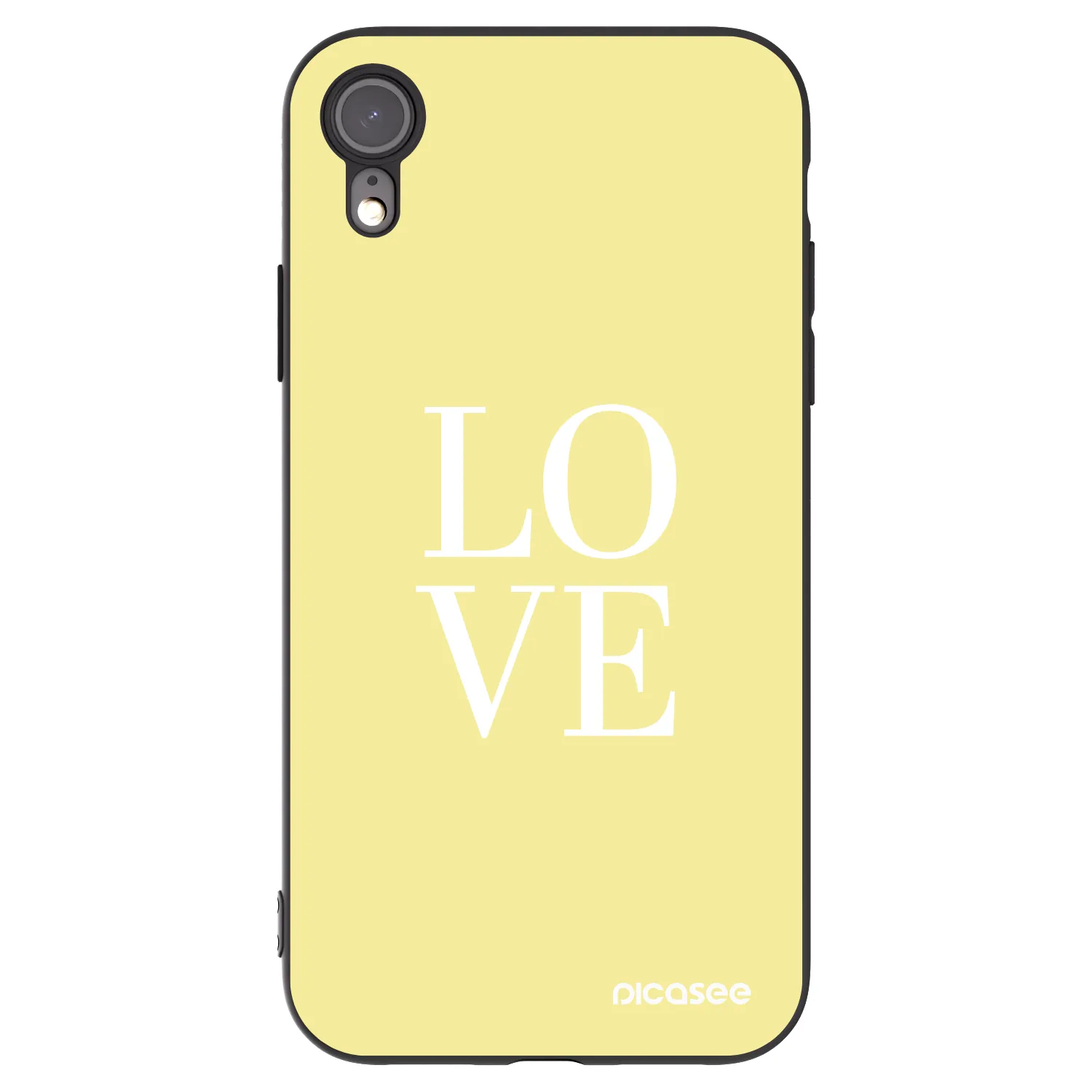 Picasee crna silikonska maskica za Apple iPhone XR - Love