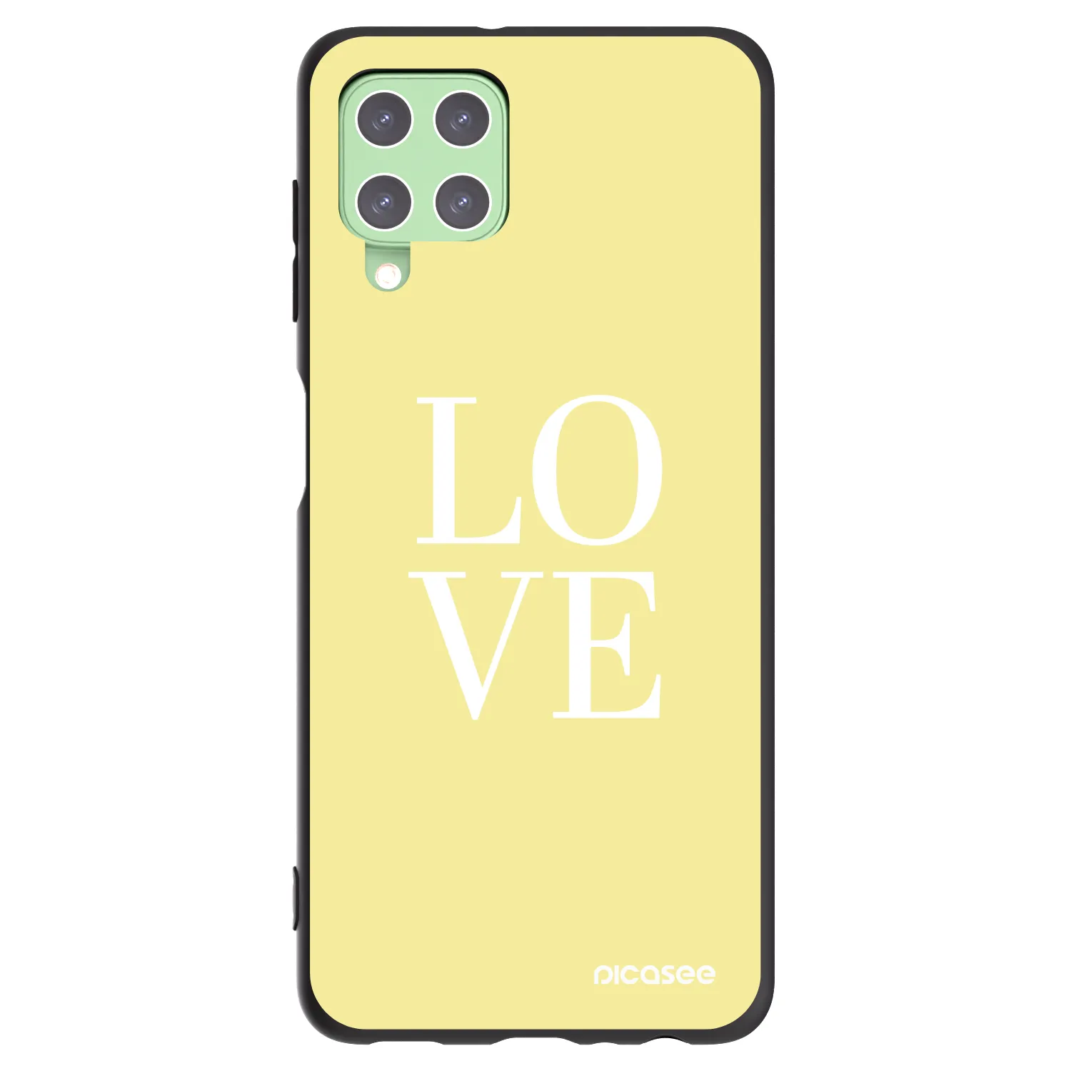 Picasee crna silikonska maskica za Samsung Galaxy A22 A225F 4G - Love