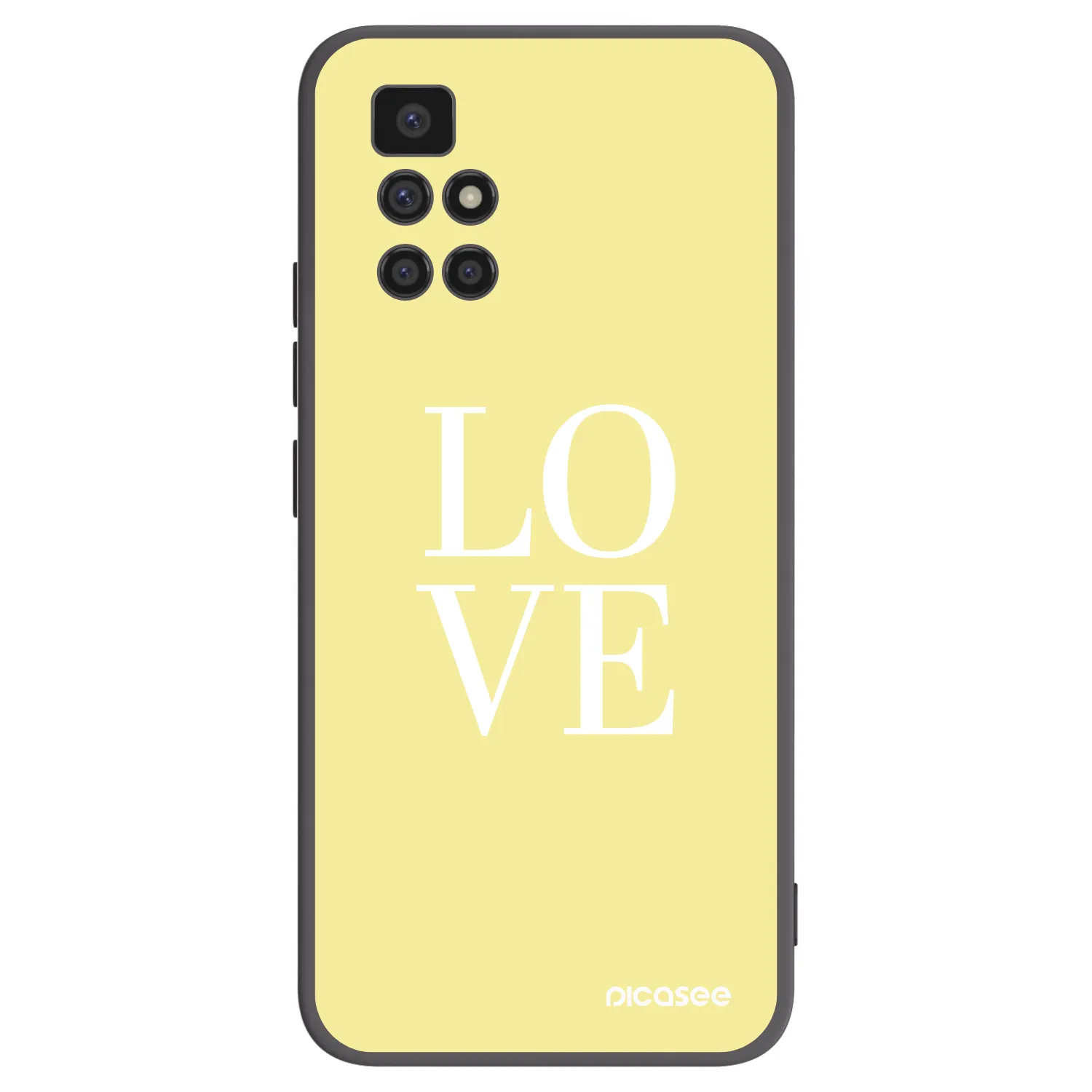 Picasee crna silikonska maskica za Xiaomi Redmi 10 - Love