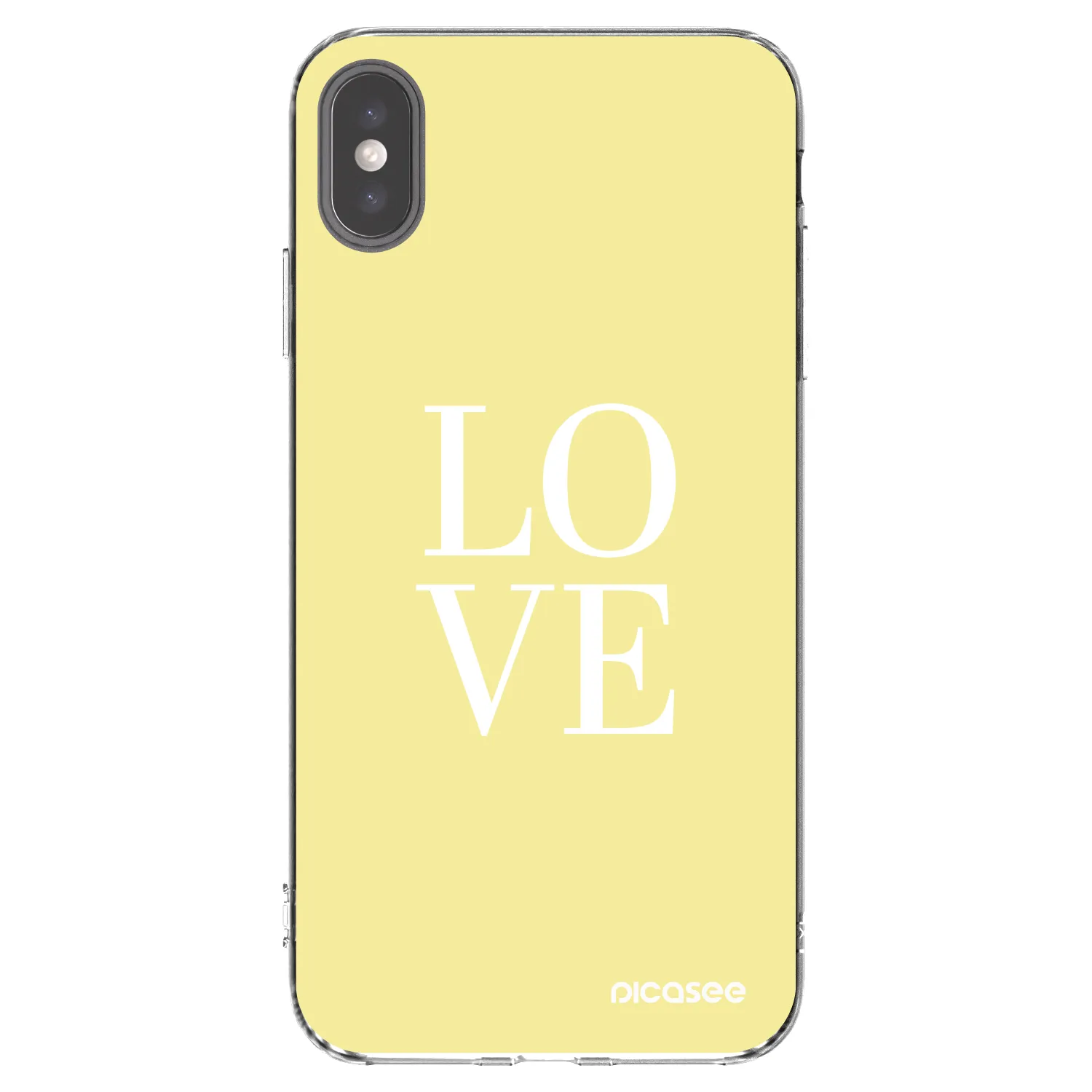Picasee silikonska prozirna maskica za Apple iPhone XS Max - Love