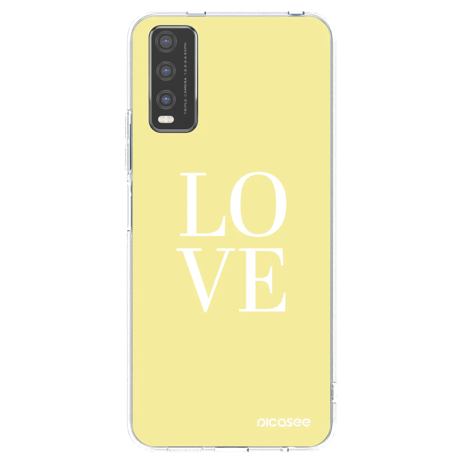 Picasee silikonska prozirna maskica za Vivo Y20s - Love