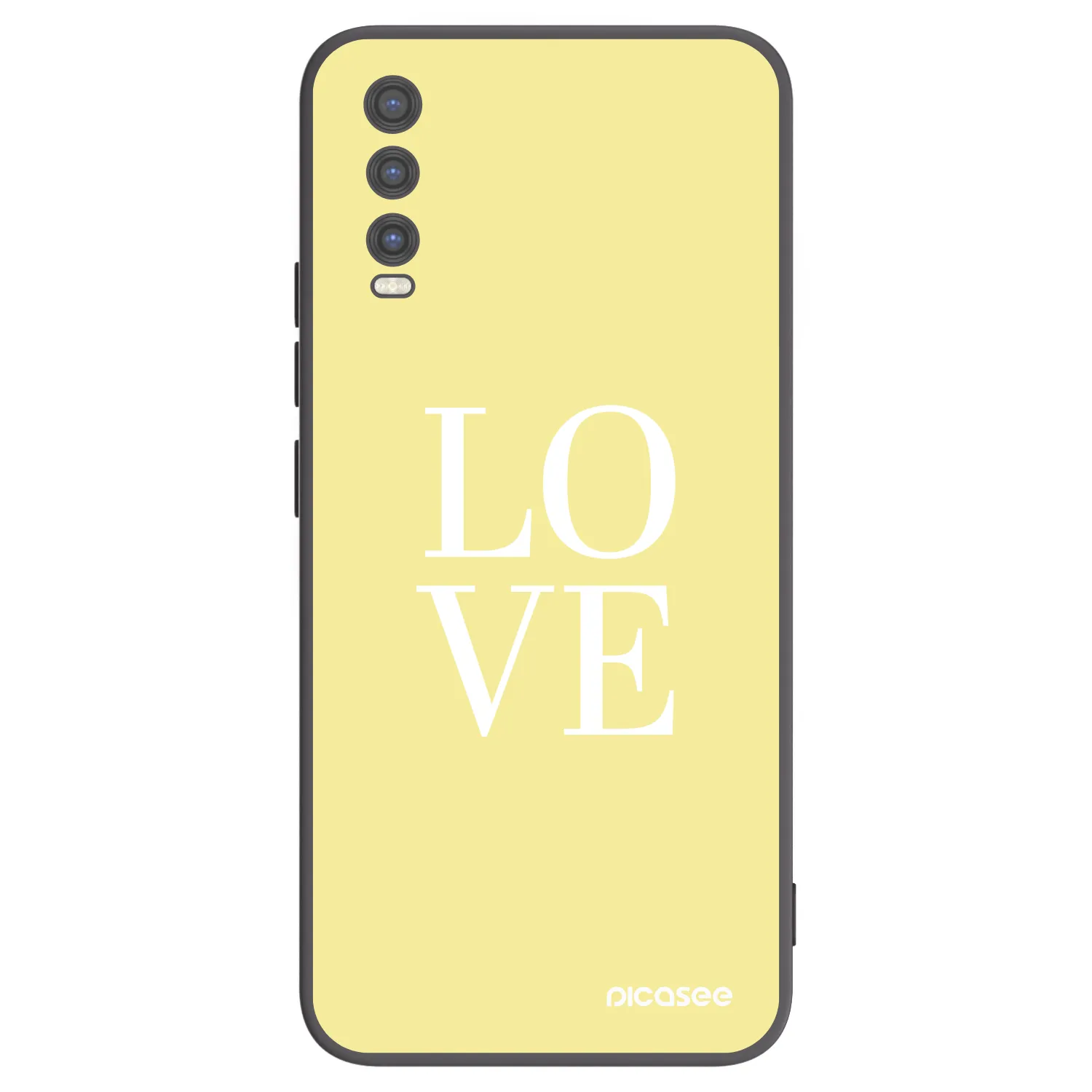 Picasee crna silikonska maskica za Vivo Y20s - Love