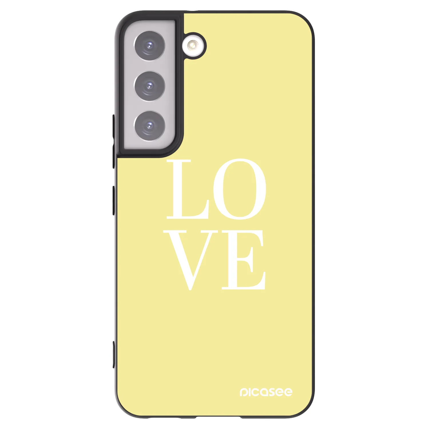 Picasee crna silikonska maskica za Samsung Galaxy S22 5G - Love