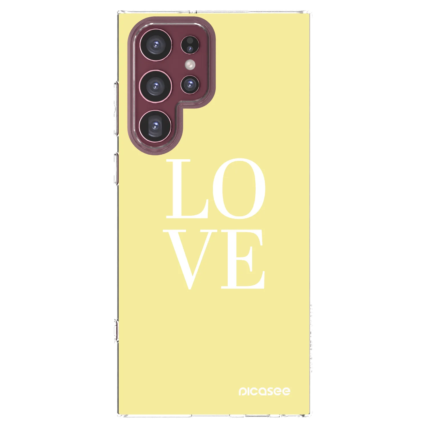 Picasee silikonska prozirna maskica za Samsung Galaxy S22 Ultra 5G - Love