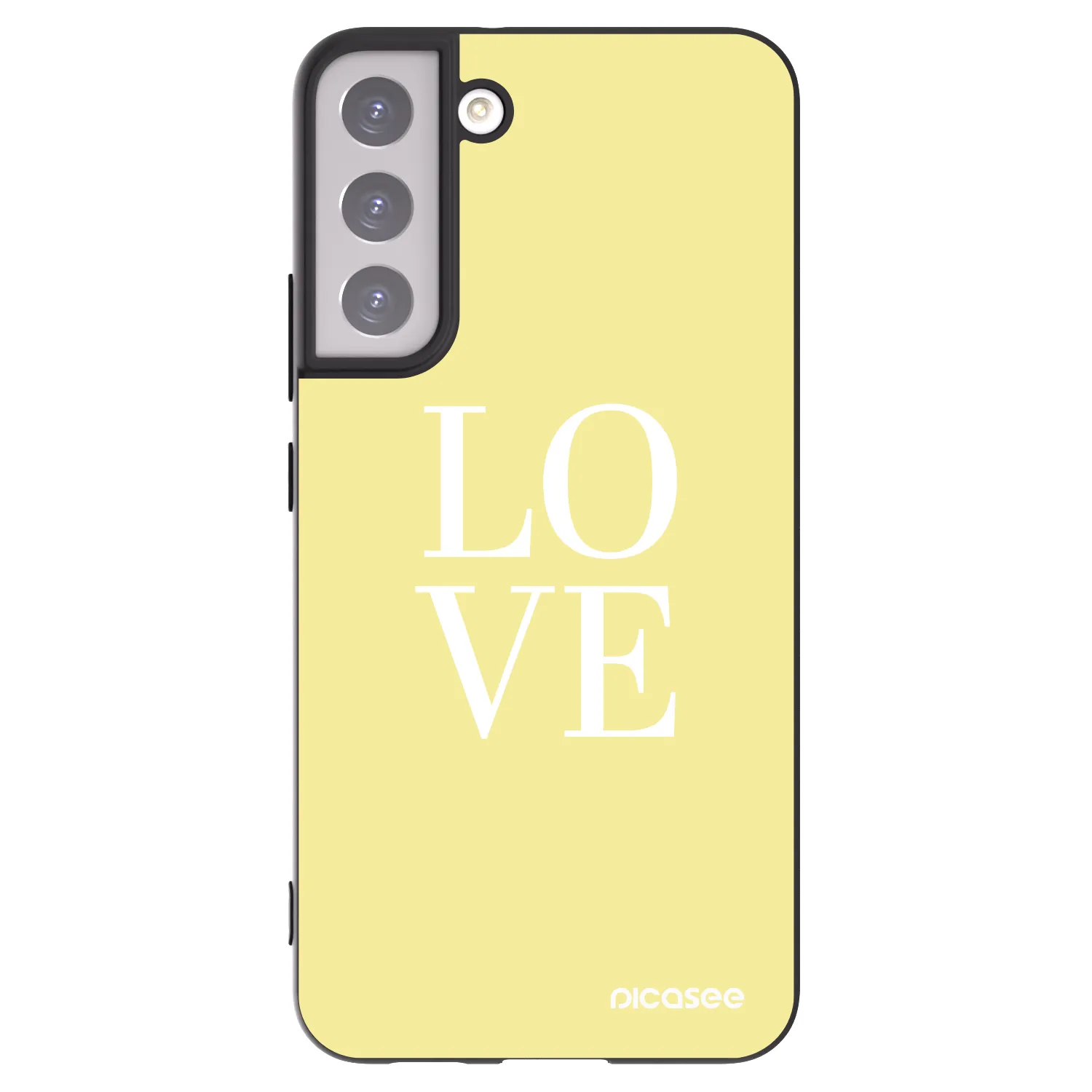 Picasee crna silikonska maskica za Samsung Galaxy S22+ 5G - Love