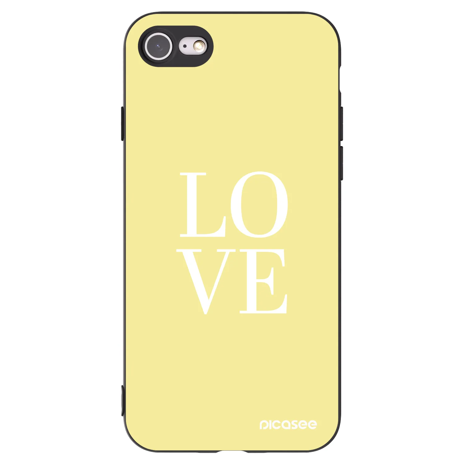 Picasee crna silikonska maskica za Apple iPhone SE 2022 - Love