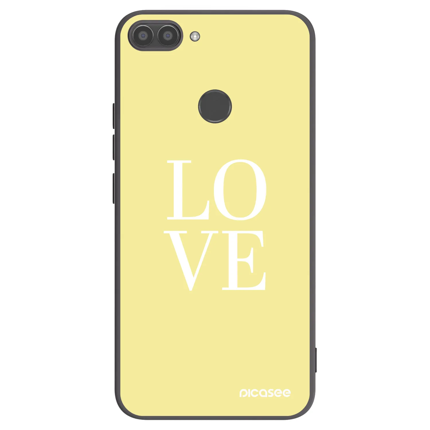 Picasee crna silikonska maskica za Huawei P Smart - Love