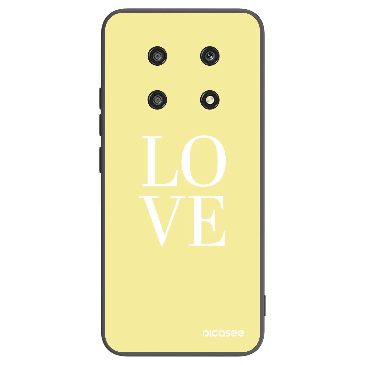 Picasee crna silikonska maskica za Honor Magic4 Lite 5G - Love