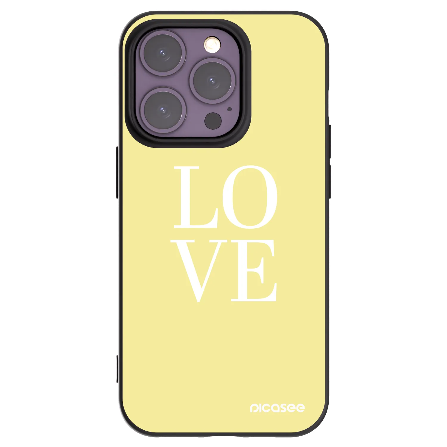 Picasee crna silikonska maskica za Apple iPhone 14 Pro - Love
