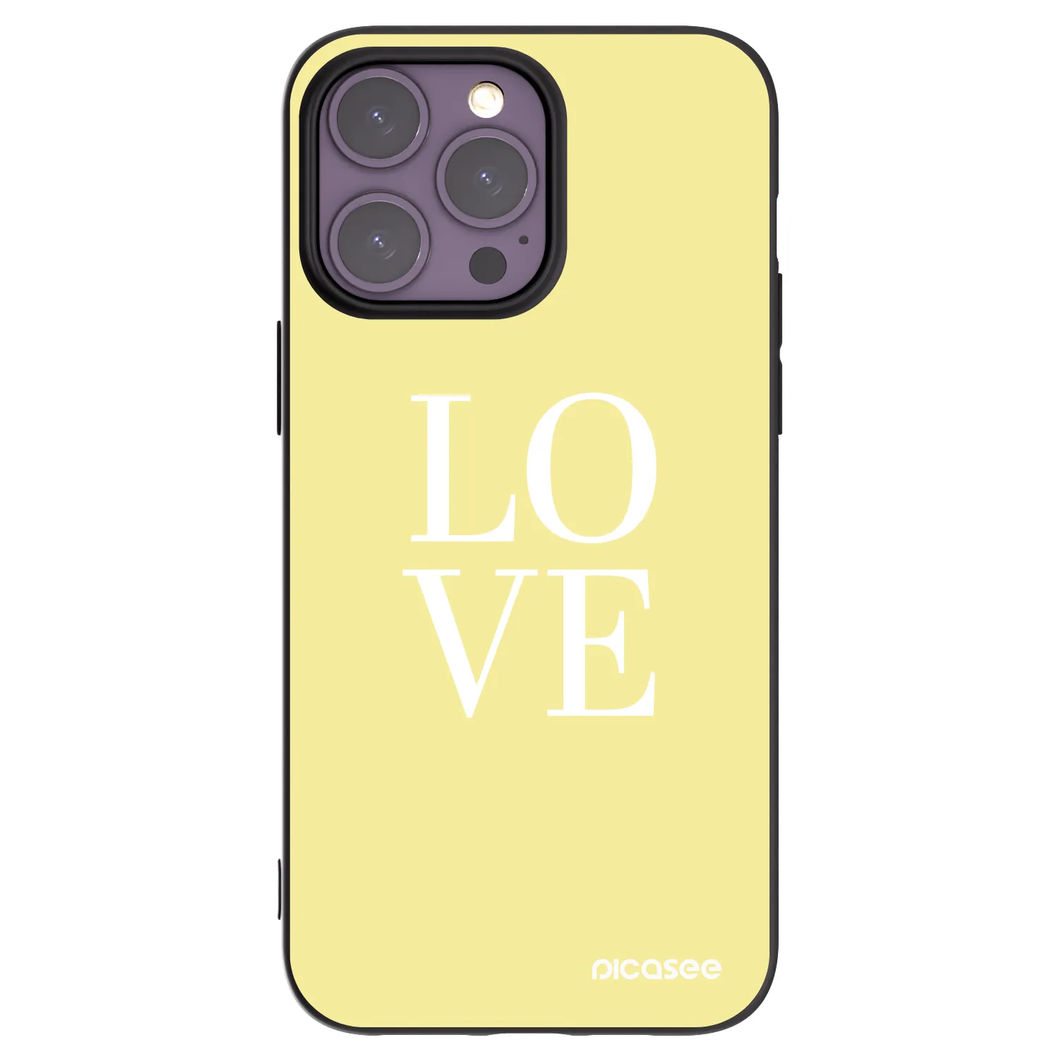 Picasee crna silikonska maskica za Apple iPhone 14 Pro Max - Love