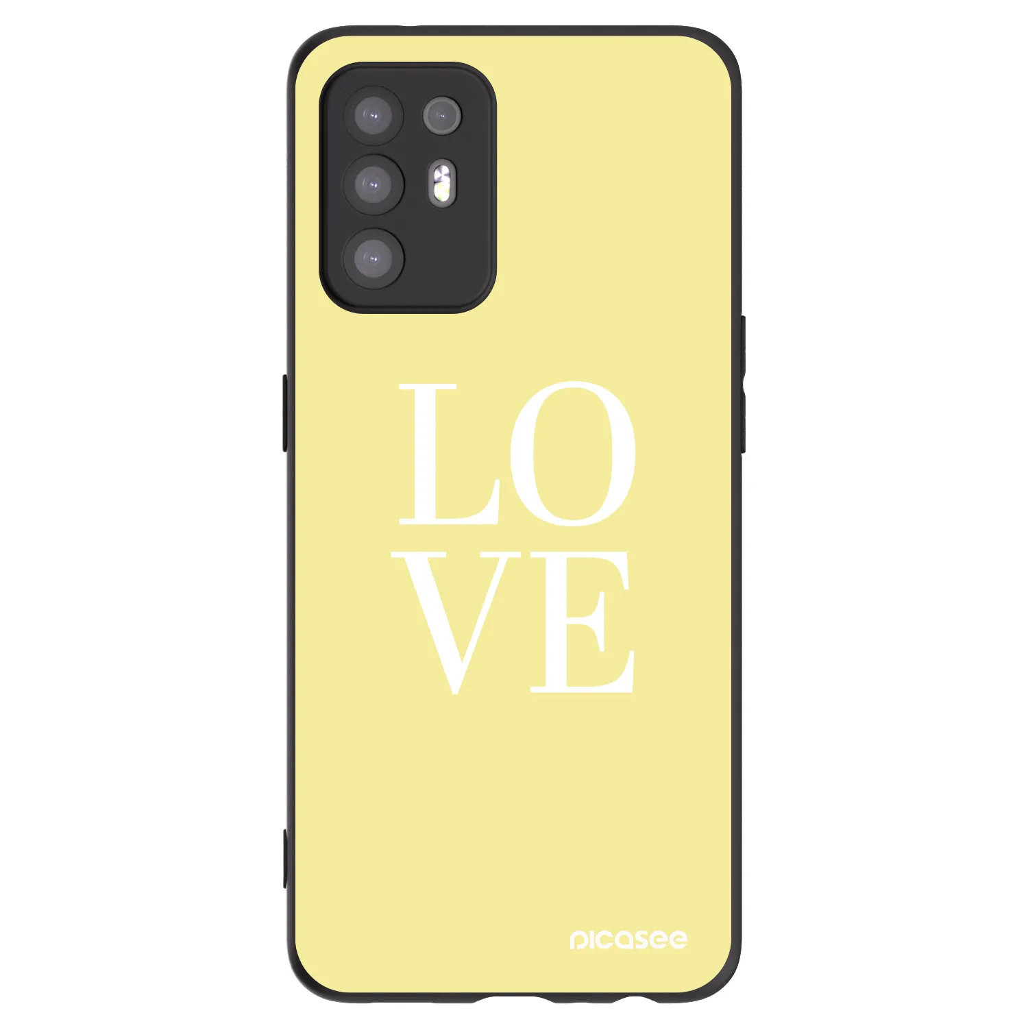 Picasee crna silikonska maskica za OPPO A94 5G - Love