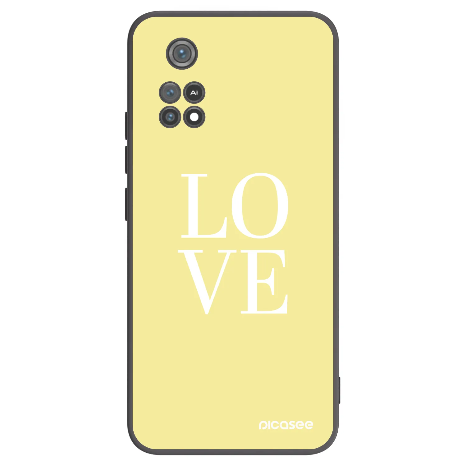 Picasee crna silikonska maskica za Xiaomi Poco M4 Pro - Love