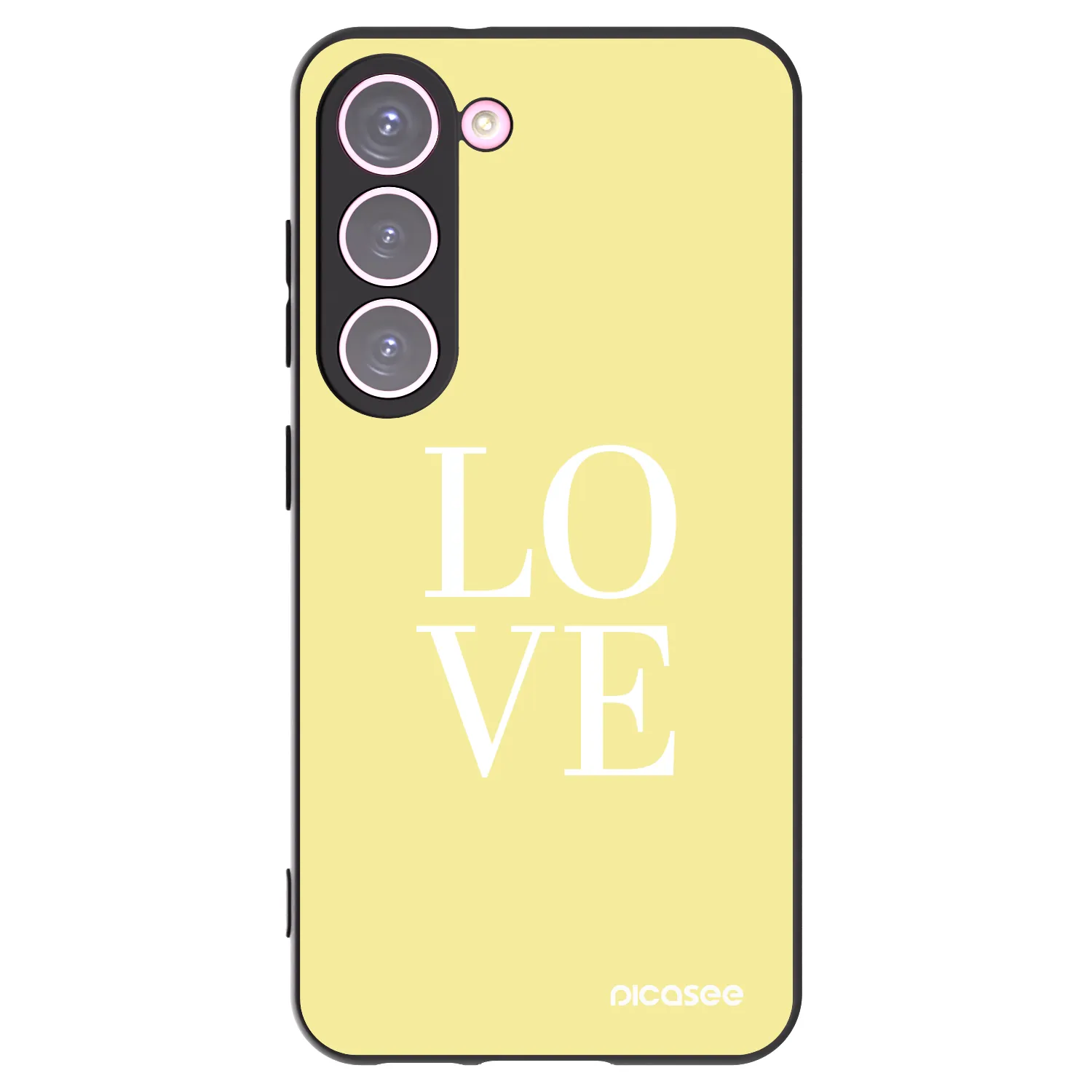 Picasee crna silikonska maskica za Samsung Galaxy S23 5G - Love