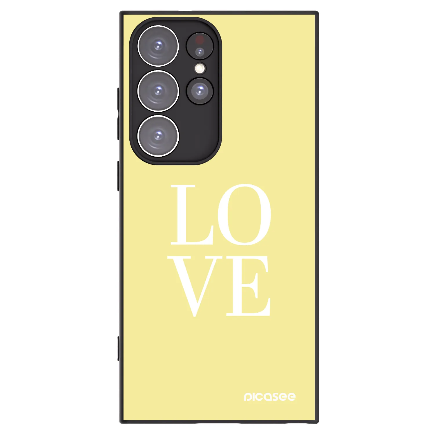 Picasee crna silikonska maskica za Samsung Galaxy S23 Ultra 5G - Love