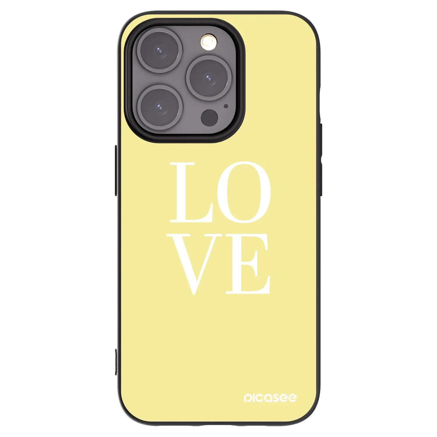 Picasee crna silikonska maskica za Apple iPhone 15 Pro - Love