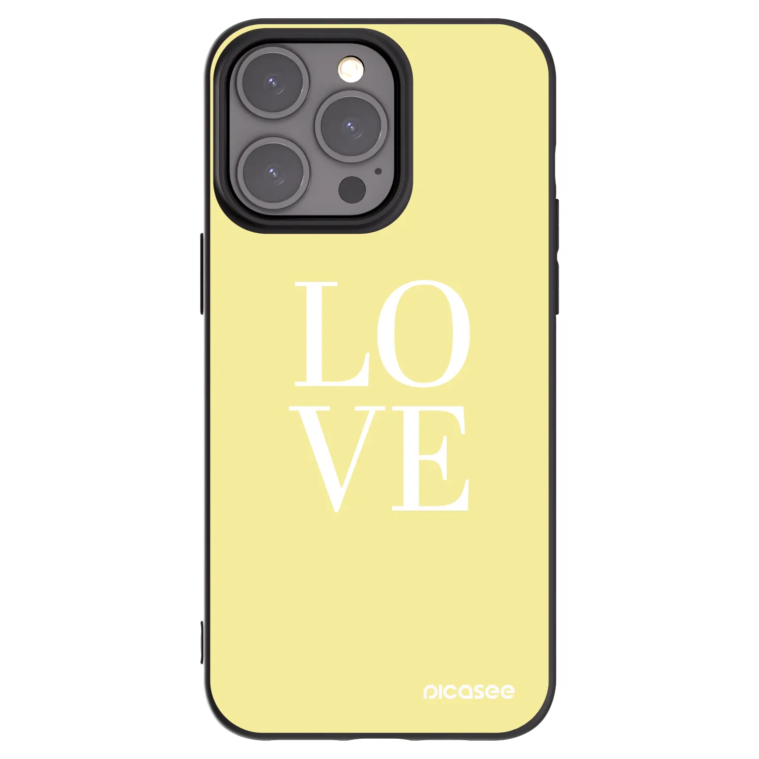 Picasee crna silikonska maskica za Apple iPhone 15 Pro Max - Love