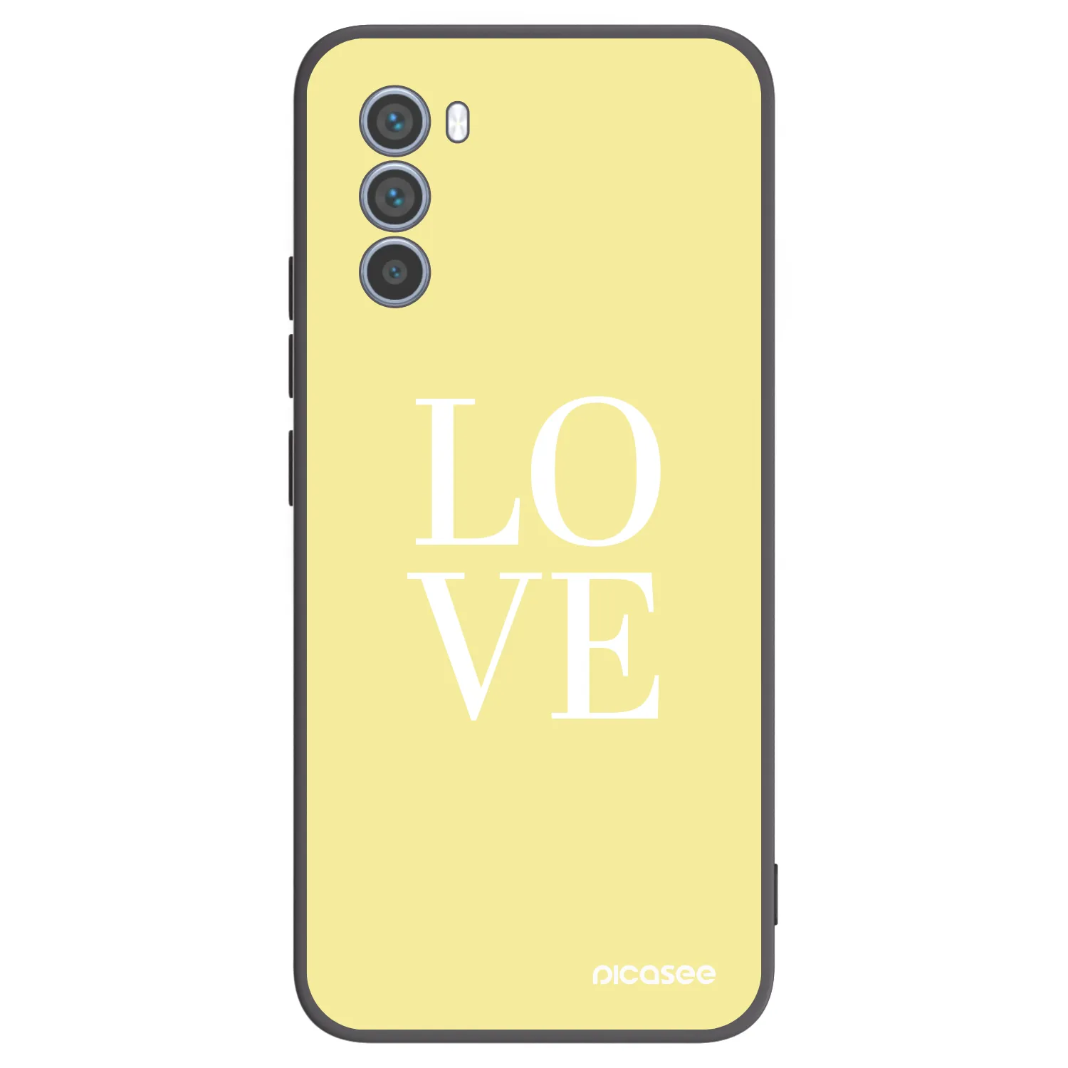 Picasee crna silikonska maskica za Motorola Moto G62 - Love