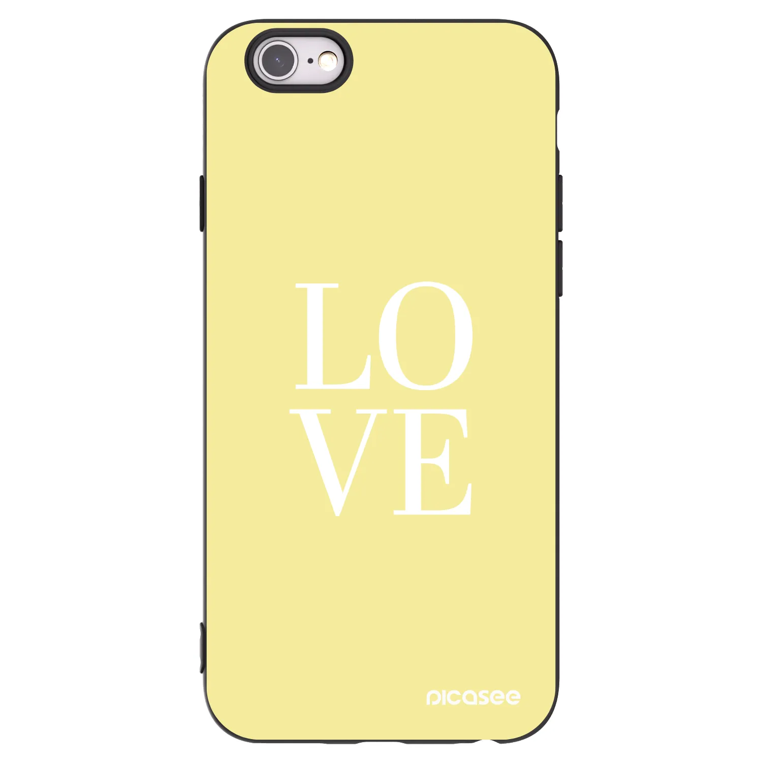 Picasee crna silikonska maskica za Apple iPhone 6/6S - Love