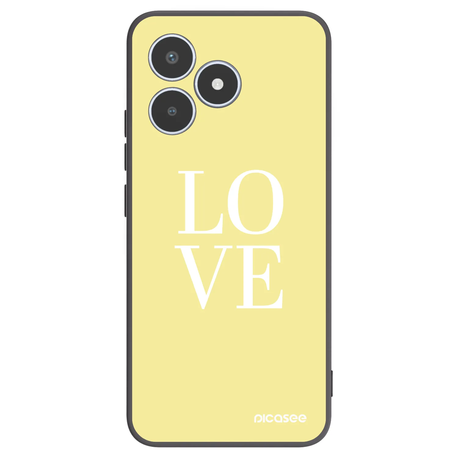 Picasee crna silikonska maskica za Realme C53 - Love