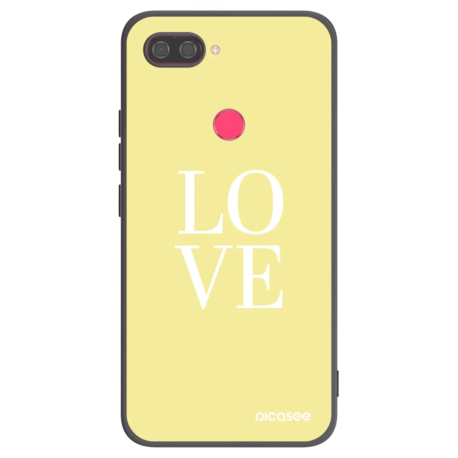 Picasee crna silikonska maskica za Xiaomi Mi 8 Lite - Love