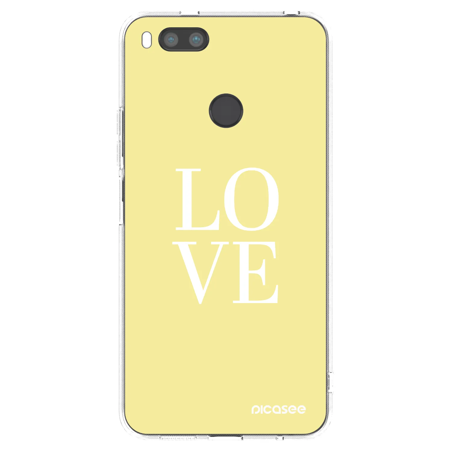 Picasee silikonska prozirna maskica za Xiaomi Mi A1 Global - Love