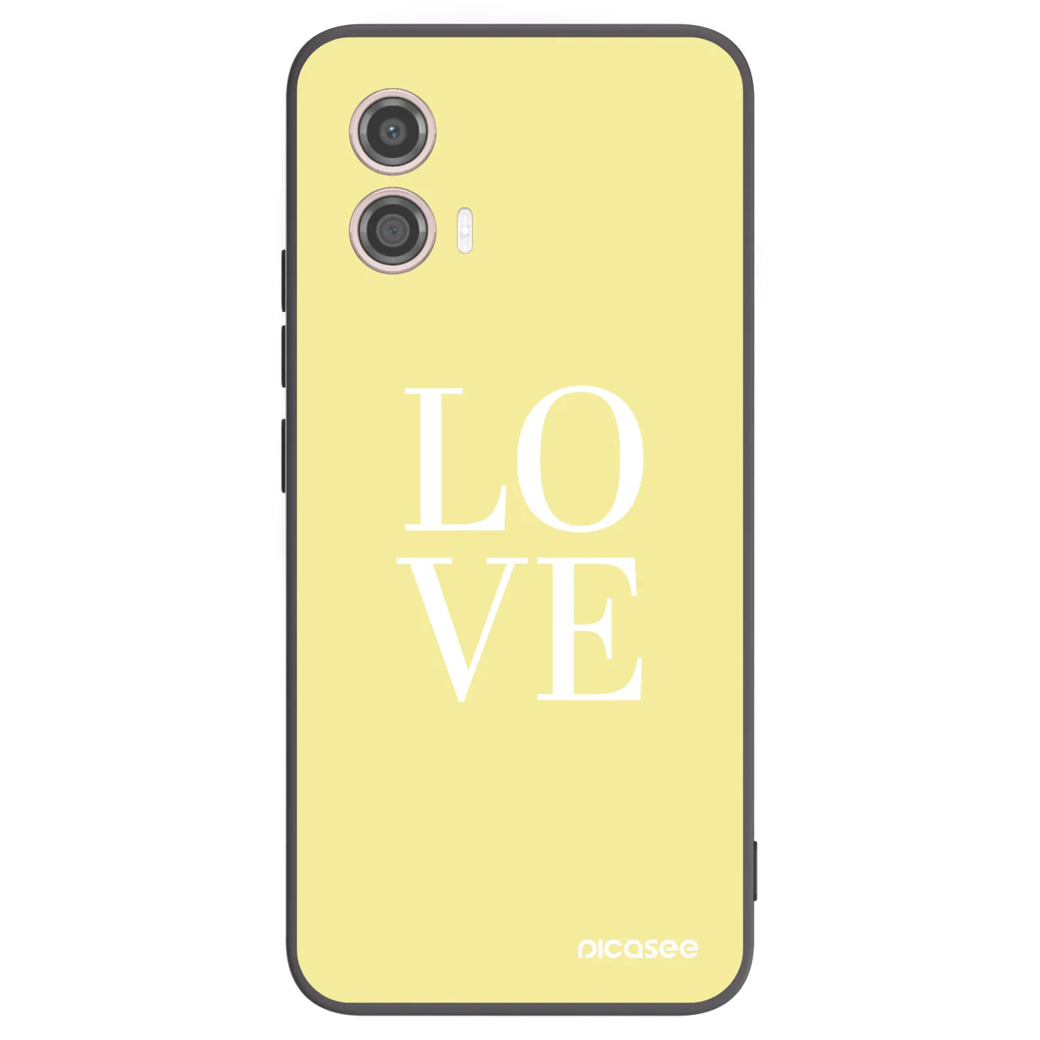 Picasee crna silikonska maskica za Motorola Moto G53 5G - Love