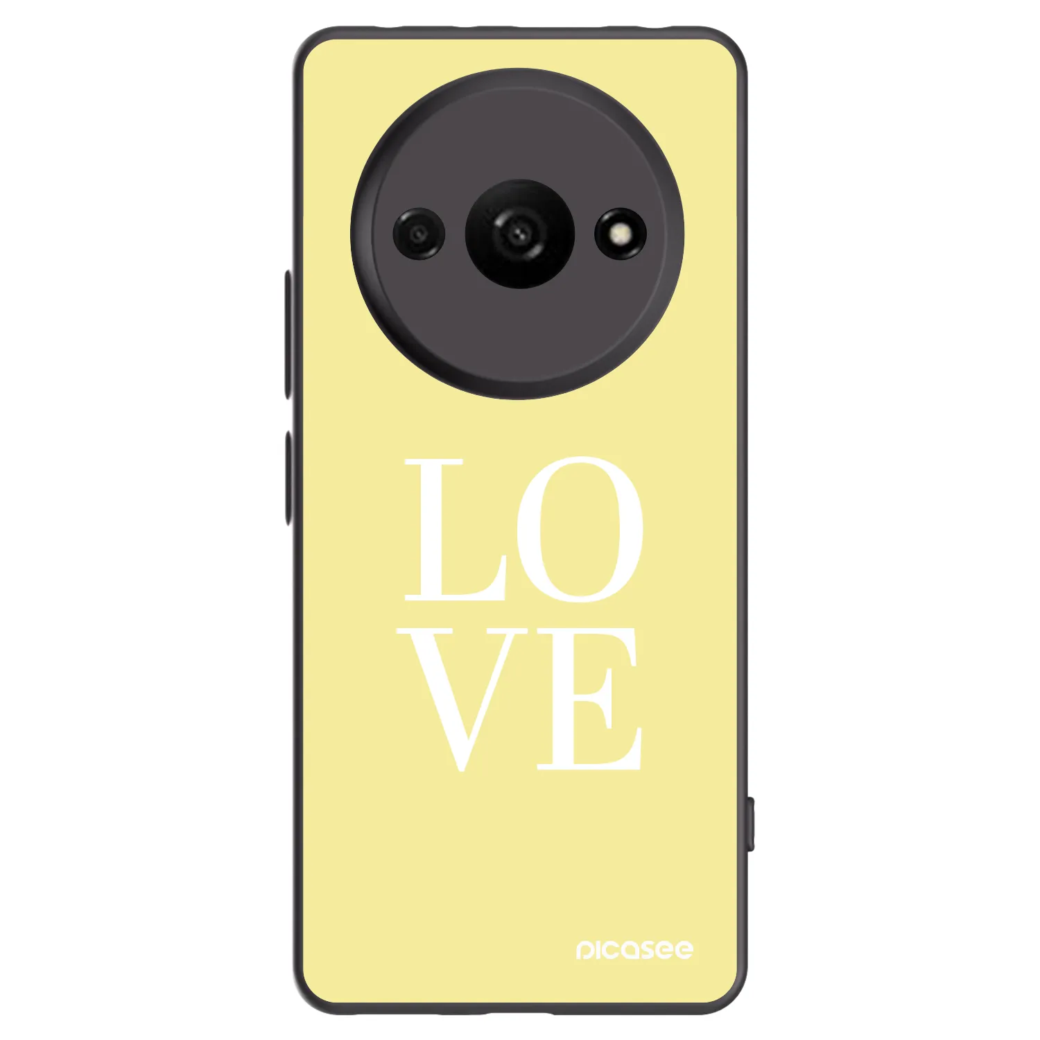 Picasee crna silikonska maskica za Xiaomi Redmi A3 - Love